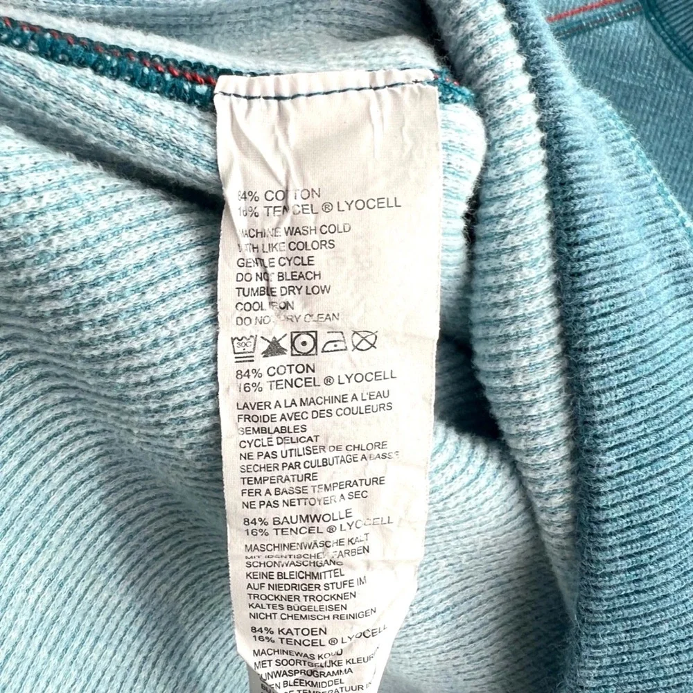 Tommy Bahama Quarter Zip Reversible Pullover XL Cotton Teal Blue Coastal 1/4 Zip